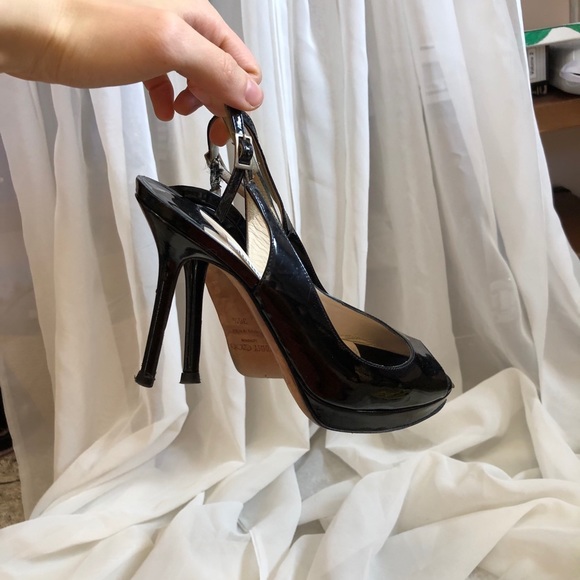 Jimmy Choo Shoes - JIMMY CHOO SLINGBACK PATENT LEATHER STILETTO